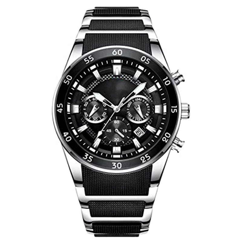 ⌚ HERRWATERPROOF KVARTSUr - DIN ÄVENTYRSKOMPIS! 🌊 🔥 200M VATTENTÅLIG - Klarar både bastu & bad: ✅ Simning 🏊♂️ ✅ Dykning 🤿 ✅ Vardagsklassikern 👔 ⚡ SMART FUNKTIONALITET: • Dubbel tidzon ⏱️ • Luminiscenta visare 🌙 • Kalenderfunktion 📅