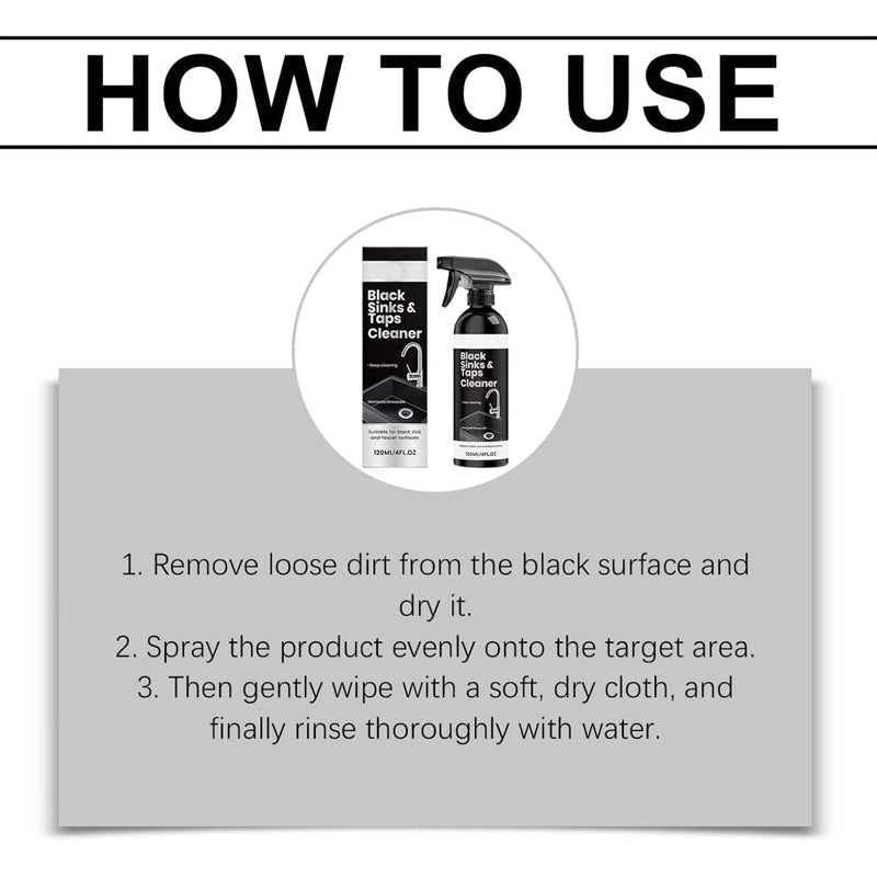 đż 50% RABATT NU! Kalkborttagningsspray för svarta handfat och kranar â kalklösande, ytvĂ€nlig & förebygger avlagringar â perfekt för badrum, kök och duschytor âšđ§œ