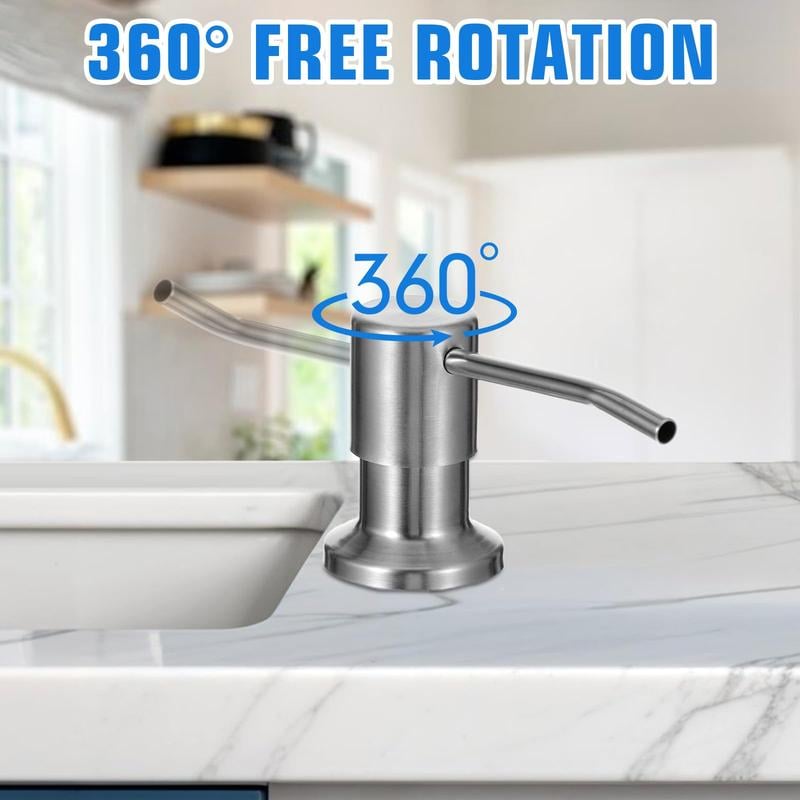 🧴✨ Diskmedelsdispenser med 99 cm slang & 360° rotation – håll diskbänken renare och mer organiserad 🚰