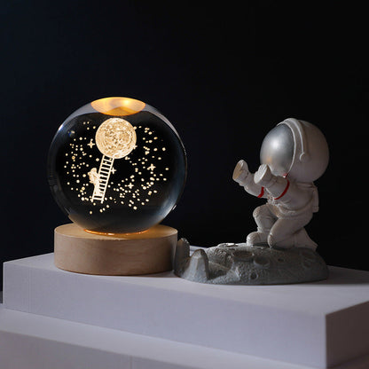 🥳2026 HOT SALE🥳💞50 000+ SÅLDA!💫🌌 Ta med galaxen in i ditt rum. 3D-kristallkula nattlampa – 50 % RABATT! ✨🌙