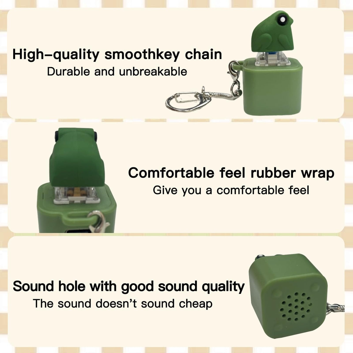 🔥Heta erbjudanden - Upp till 50% rabatt🔥Frog Croak Fidget-leksak - Uppladdningsbar Grodkväkande Nyckelring, Grodkväkande Stresslindrare med Färgade Ljus, Rolig och Bärbar Ångestlindrande Leksak