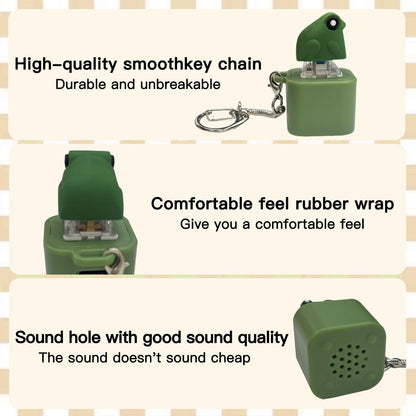 🔥Heta erbjudanden - Upp till 50% rabatt🔥Frog Croak Fidget-leksak - Uppladdningsbar Grodkväkande Nyckelring, Grodkväkande Stresslindrare med Färgade Ljus, Rolig och Bärbar Ångestlindrande Leksak