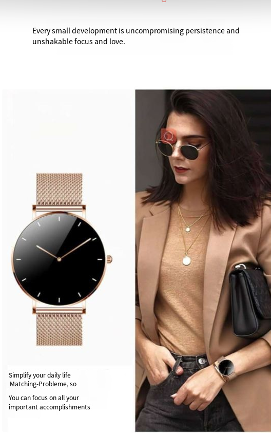 ⌚Nyligen uppgraderad ✨ Ultra Slim Fashion Smartwatch för kvinnor
