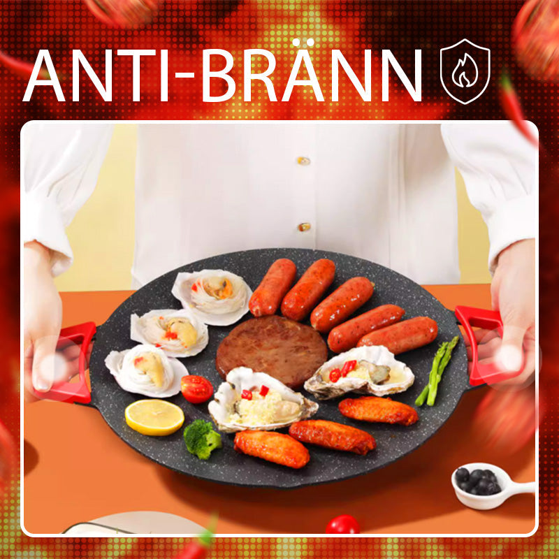 🔥 50% RABATT! Fri frakt! 🔥 🍳 Non-stick elektrisk bakplåt ✨ Lämplig för inomhus- och utomhusbruk ⚡ Nyckelfunktioner: ✅ Extra stor yta (40x25 cm) - kan grilla 4 portioner samtidigt ✅ Justerbar temperatur (80-230°C) ✅ Lätt att rengöra