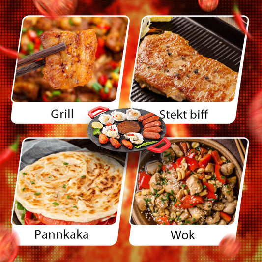 🔥 50 % RABATT! Gratis frakt! 🔥 🍳 Elektrisk stekeplate med slippbelegg ✨ Passer for innendørs og utendørs bruk ⚡ Viktige funksjoner: ✅ Ekstra stor overflate (40x25 cm) – kan grille 4 porsjoner samtidig ✅ Justerbar temperatur (80–230 °C) ✅ Enkel å rengjøre 