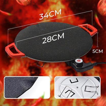 🔥 50% RABATT! Fri frakt! 🔥 🍳 Non-stick elektrisk bakplåt ✨ Lämplig för inomhus- och utomhusbruk ⚡ Nyckelfunktioner: ✅ Extra stor yta (40x25 cm) - kan grilla 4 portioner samtidigt ✅ Justerbar temperatur (80-230°C) ✅ Lätt att rengöra