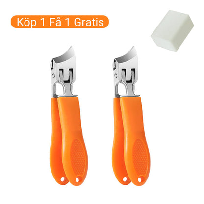 👍KÖP 1 FÅ 1 GRATIS🔥Anti-stänk snedställd nagelklippare med bred öppning
