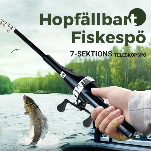 🔥59 % rabatt på Black Friday🔥Sammenleggbare fiskestenger, selvlinede, bærbare kastestenger i lommestørrelse