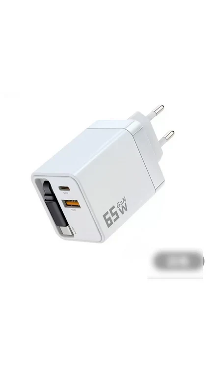 80W Snabbladdare med Infällbar 80 cm Type-C-kabel
