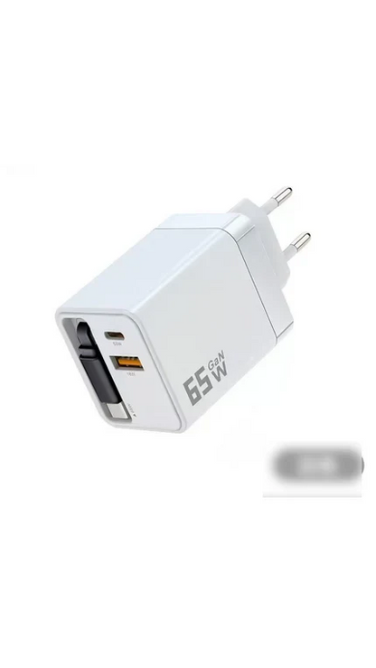 80W Snabbladdare med Infällbar 80 cm Type-C-kabel