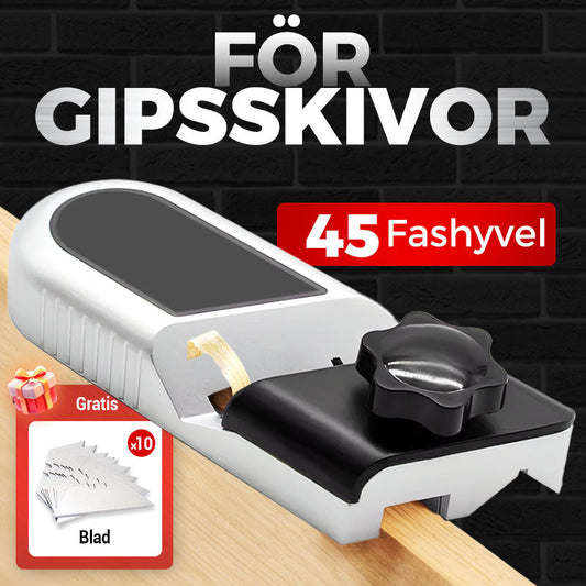 ⏱️ Spar 65 % arbeidstid! 🔺 45° perfekt avfasing av gipsplater 🌿 Energiklasse A+ og vibrasjonsredusert 