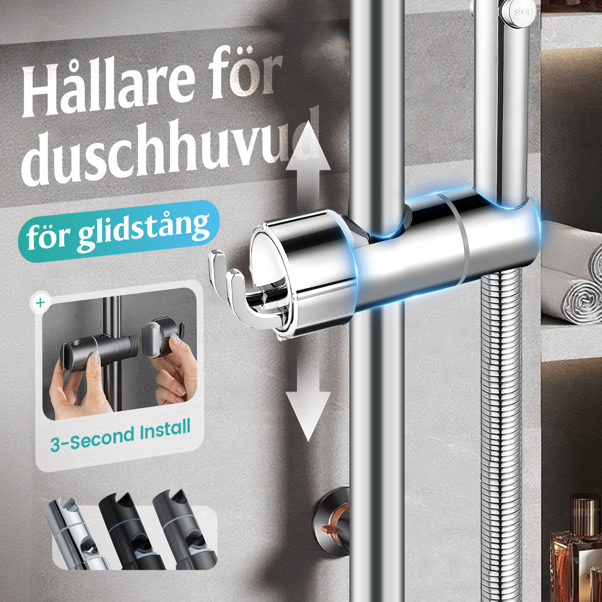 🔥Hot Sale🔥Handduschhållare utan borrnin