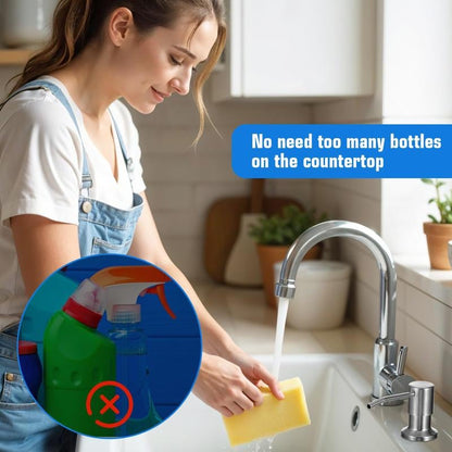 🧴 50% RABATT NU! 💧 Diskmedelsdispenser för Köksvask – 99cm Slang & 360° Rotation – Perfekt för Rent & Snyggt Kök – Enkel Installation 🏠