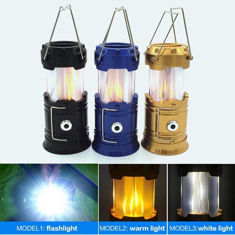 🔥3 i 1 LED-Flamma Campinglykta