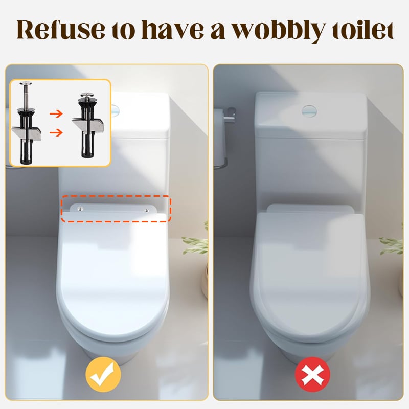 🔩 KÖP 1 FÅR 1 GRATIS! 🚽 SKRUVAR FÖR TOALETTSITS - Rostfritt & Universellt Passform, Inkluderar Skiftnyckel för Enkel Montering, Extra Lång Hållbarhet 🔧✨