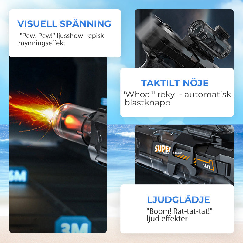 🌊SOMMARREA –50% RABATT🔫💦Vattenpistol i snabbläge med isexplosion