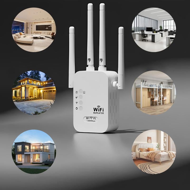 🔥2025 års heta rea 🎁1200Mbps Dual Band (5GHz/2.4GHz) WiFi-förlängare täcker 10 000 kvm och 50 enheter