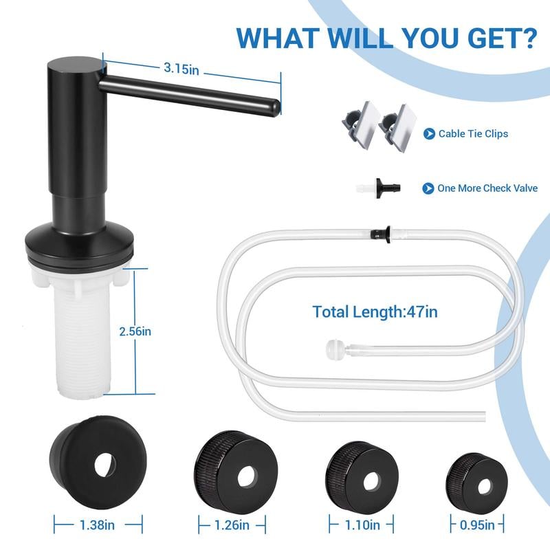 🧴✨ Diskmedelsdispenser med 99 cm slang & 360° rotation – håll diskbänken renare och mer organiserad 🚰