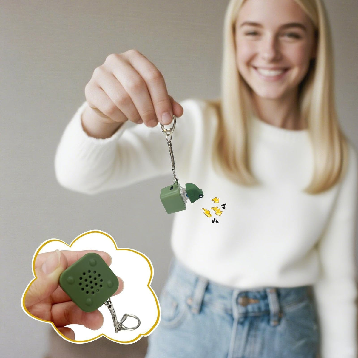 🔥Heta erbjudanden - Upp till 50% rabatt🔥Frog Croak Fidget-leksak - Uppladdningsbar Grodkväkande Nyckelring, Grodkväkande Stresslindrare med Färgade Ljus, Rolig och Bärbar Ångestlindrande Leksak