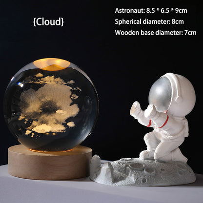 🥳2026 HOT SALE🥳💞50 000+ SÅLDA!💫🌌 Ta med galaxen in i ditt rum. 3D-kristallkula nattlampa – 50 % RABATT! ✨🌙
