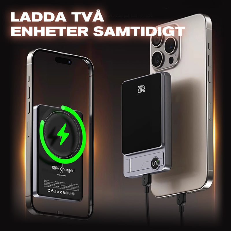 🌌🔋"Nordlysladeren i lommen! 💫🔌Ultratynn magnetisk bærbar lader med stativ - testet på svenske vintereventyr" 🧭❄️
