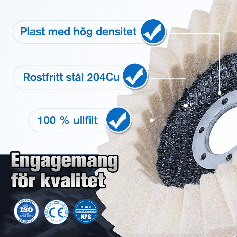 🎁Nyårskampanj🎁✨Polerskiva med flik av ullfilt
