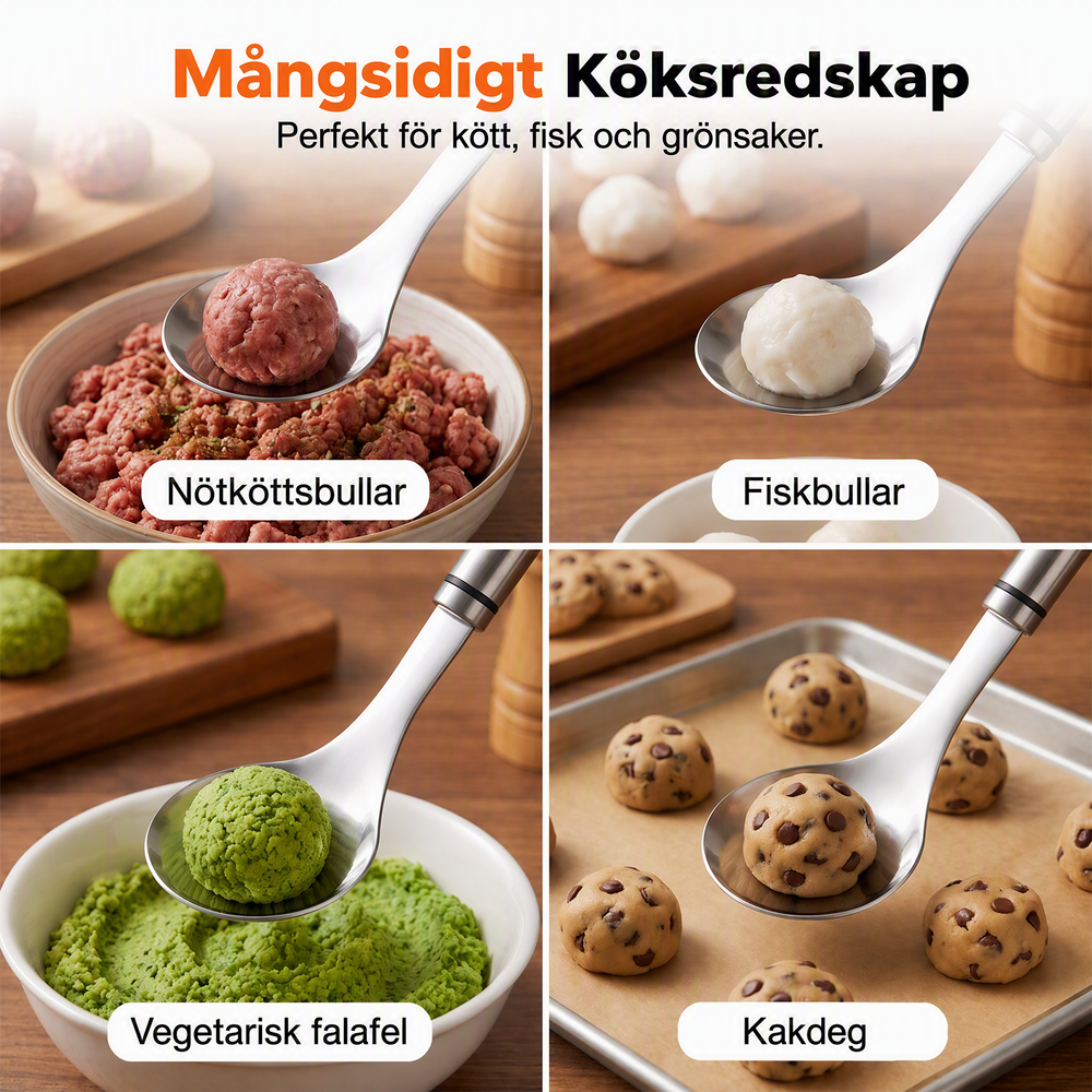 📢🍖 Köttbulleformare i rostfritt stål – forma perfekta köttbullar snabbt och enkelt ⏰✨