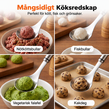 📢🍖 Köttbulleformare i rostfritt stål – forma perfekta köttbullar snabbt och enkelt ⏰✨