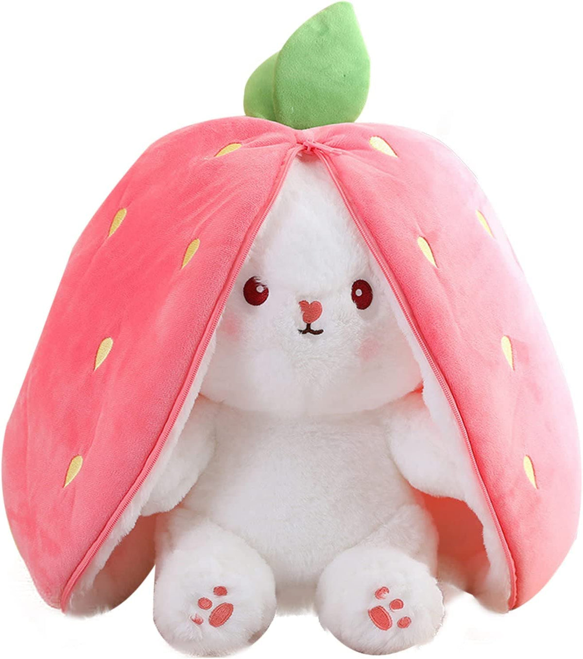 🔥Strawberry Bunny förvandlades till en liten kanin 🎀 Fruktdocka plyschleksak 🐰