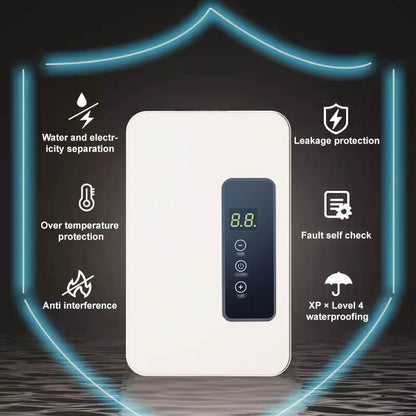 🚿50 % RABATT OG GRATIS FRAKT!✨Tankløs varmtvannsbereder⚡Digital temperaturkontroll med kompakt design for umiddelbar varmtvannsforsyning🌡️