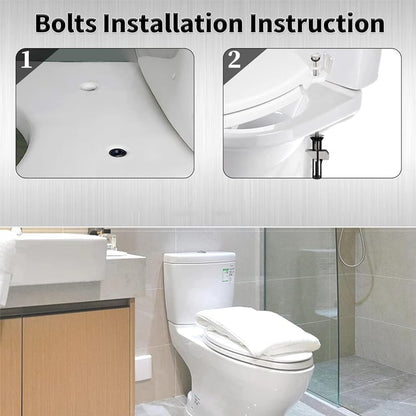 🔩 KÖP 1 FÅR 1 GRATIS! 🚽 SKRUVAR FÖR TOALETTSITS - Rostfritt & Universellt Passform, Inkluderar Skiftnyckel för Enkel Montering, Extra Lång Hållbarhet 🔧✨