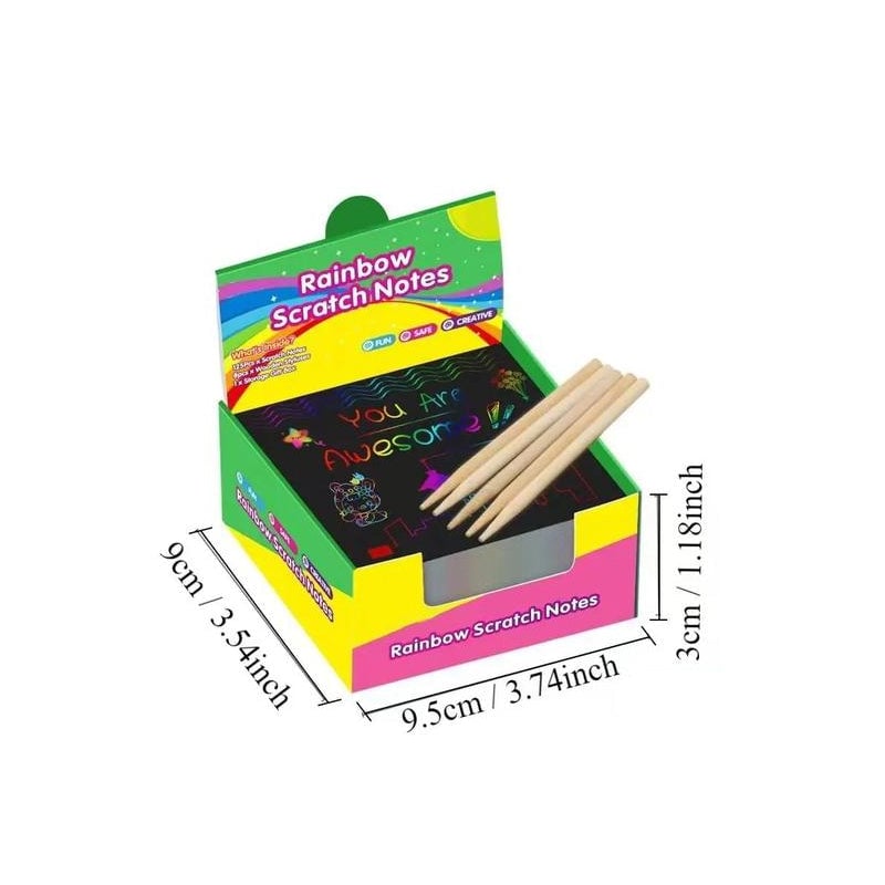🎅Julklapp 61%OFF-【100 st/1 Set】DIY Rainbow Magic Scratch Paper Art Set