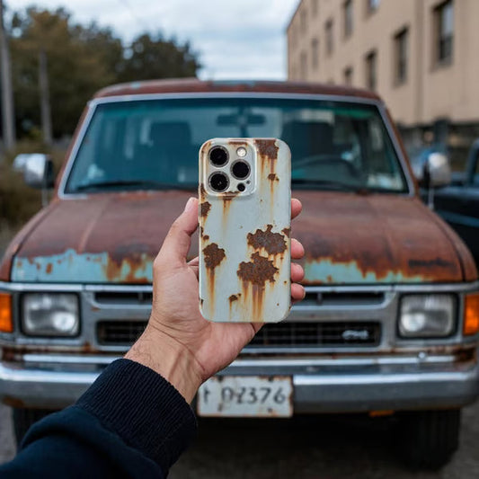 🔥📱 Ny ankomst 2025 – Vintage iPhone-deksel i rustfritt stål🛡️!