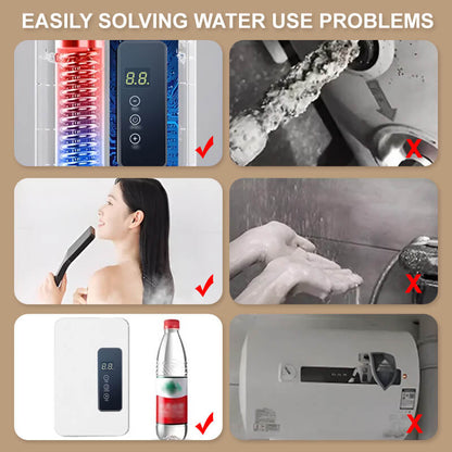 🚿50 % RABATT OG GRATIS FRAKT!✨Tankløs varmtvannsbereder⚡Digital temperaturkontroll med kompakt design for umiddelbar varmtvannsforsyning🌡️