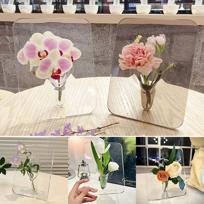 🌿 50% RABATT NU! 🖼️ Nordisk Akrylvas & Fotoramme – Minimalistisk Elegans för Ditt Hem 💐