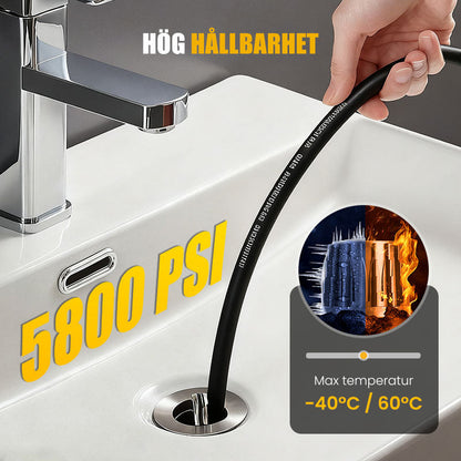 💦 50 % RABATT OMEDELBART! 🚿 5800PSI avloppsrensningssats – högtrycksmunstycke och slang för igensatta avlopp/rör, kompatibel med de flesta högtryckstvättar 🔧📦