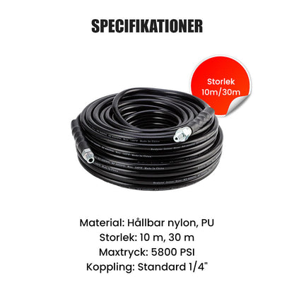 💦 50 % RABATT OMEDELBART! 🚿 5800PSI avloppsrensningssats – högtrycksmunstycke och slang för igensatta avlopp/rör, kompatibel med de flesta högtryckstvättar 🔧📦