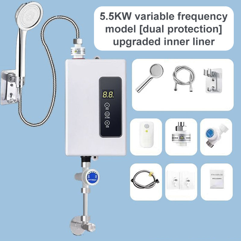 🚿50 % RABATT OG GRATIS FRAKT!✨Tankløs varmtvannsbereder⚡Digital temperaturkontroll med kompakt design for umiddelbar varmtvannsforsyning🌡️