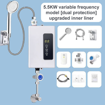 🚿50 % RABATT OG GRATIS FRAKT!✨Tankløs varmtvannsbereder⚡Digital temperaturkontroll med kompakt design for umiddelbar varmtvannsforsyning🌡️