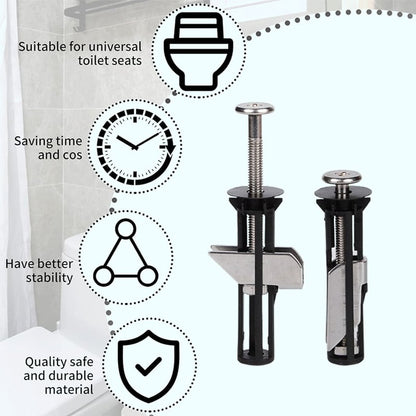 🔩 KÖP 1 FÅR 1 GRATIS! 🚽 SKRUVAR FÖR TOALETTSITS - Rostfritt & Universellt Passform, Inkluderar Skiftnyckel för Enkel Montering, Extra Lång Hållbarhet 🔧✨