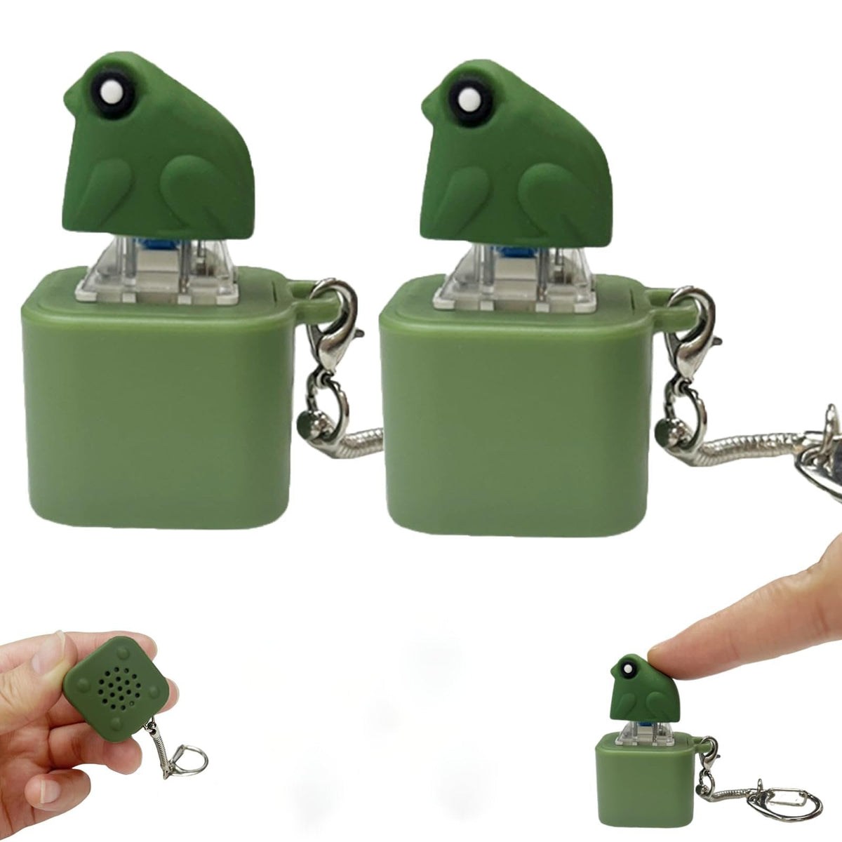 🔥Heta erbjudanden - Upp till 50% rabatt🔥Frog Croak Fidget-leksak - Uppladdningsbar Grodkväkande Nyckelring, Grodkväkande Stresslindrare med Färgade Ljus, Rolig och Bärbar Ångestlindrande Leksak