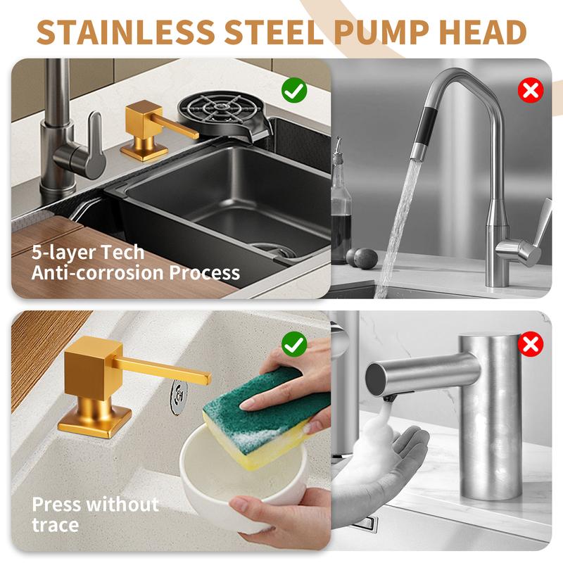 🧴 50% RABATT NU! 💧 Diskmedelsdispenser för Köksvask – 99cm Slang & 360° Rotation – Perfekt för Rent & Snyggt Kök – Enkel Installation 🏠