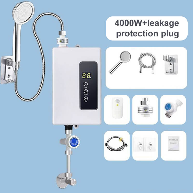 🚿50 % RABATT OG GRATIS FRAKT!✨Tankløs varmtvannsbereder⚡Digital temperaturkontroll med kompakt design for umiddelbar varmtvannsforsyning🌡️