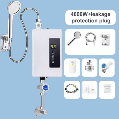 🚿50 % RABATT OG GRATIS FRAKT!✨Tankløs varmtvannsbereder⚡Digital temperaturkontroll med kompakt design for umiddelbar varmtvannsforsyning🌡️