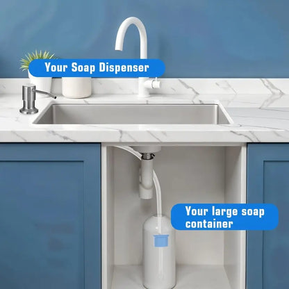 🧴 50% RABATT NU! 💧 Diskmedelsdispenser för Köksvask – 99cm Slang & 360° Rotation – Perfekt för Rent & Snyggt Kök – Enkel Installation 🏠