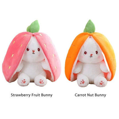 🔥Strawberry Bunny förvandlades till en liten kanin 🎀 Fruktdocka plyschleksak 🐰