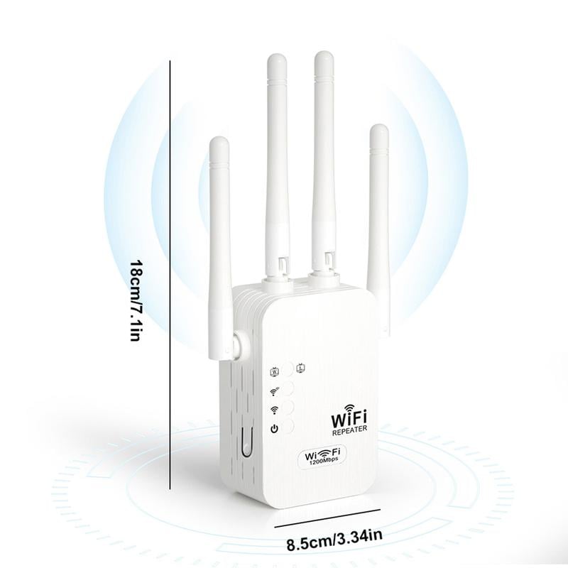 🔥2025 års heta rea 🎁1200Mbps Dual Band (5GHz/2.4GHz) WiFi-förlängare täcker 10 000 kvm och 50 enheter