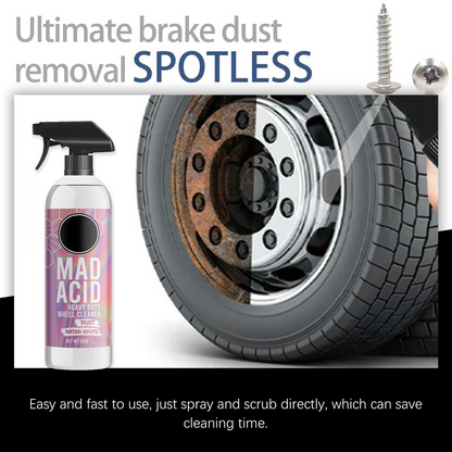 🇸🇪✨ "NORDISK RENINGSMAGI FÖR DIN VARDAG! 💦🚗 Mad Acid Wheel Cleaner – Tar bort rost, vägsmuts & vattenfläckar på 15 minuter" 🔥🔧