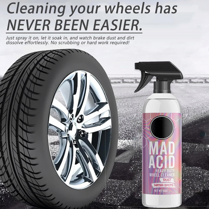 🇸🇪✨ "NORDISK RENINGSMAGI FÖR DIN VARDAG! 💦🚗 Mad Acid Wheel Cleaner – Tar bort rost, vägsmuts & vattenfläckar på 15 minuter" 🔥🔧