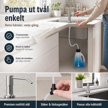 🧴✨ Diskmedelsdispenser med 99 cm slang & 360° rotation – håll diskbänken renare och mer organiserad 🚰